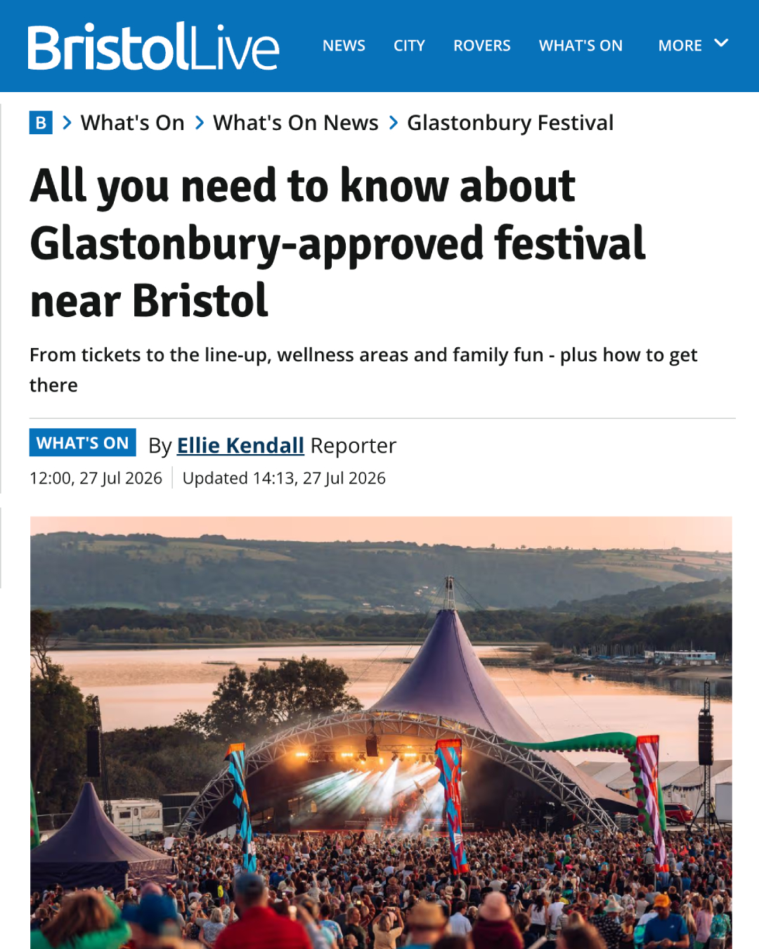 BristolLive: All you need to know about Glastonbury-approved festival near Bristol